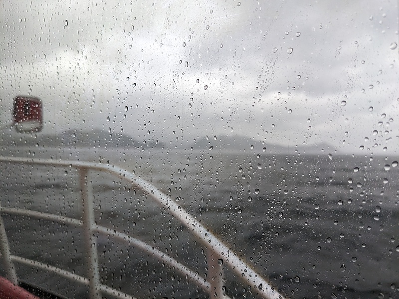 Rain in Izuhara Port of Tsushima, Nagasaki