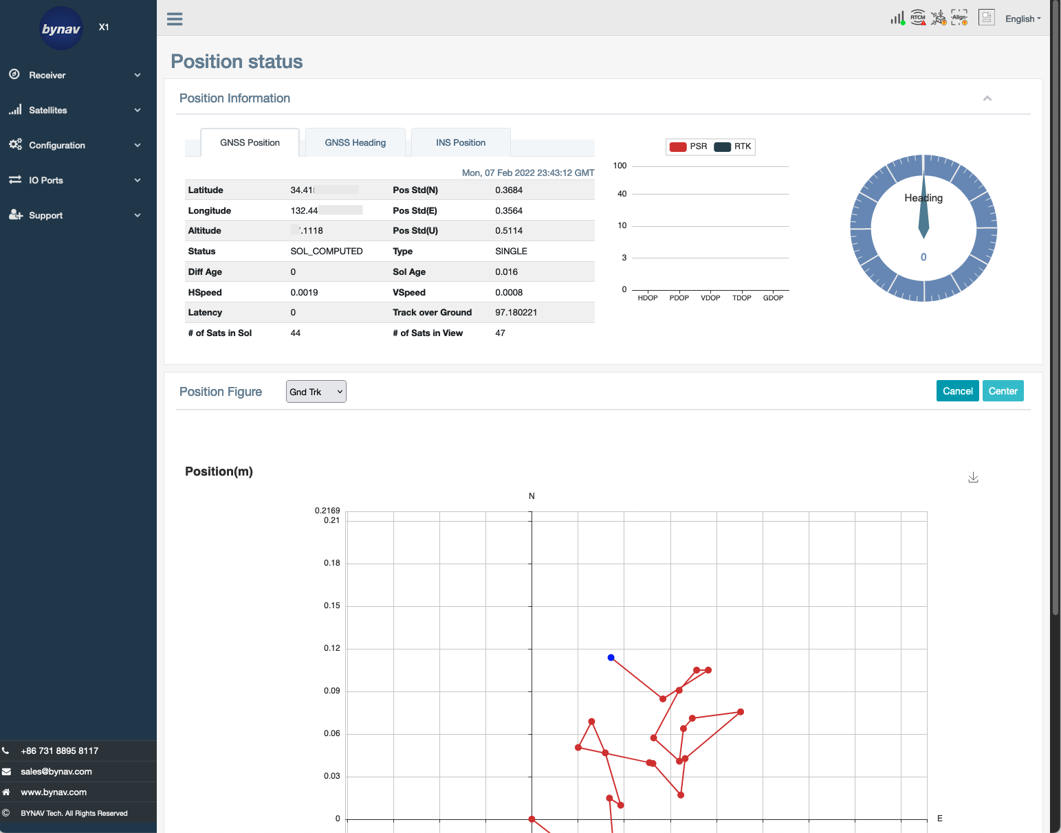 bynav C1-FS web interface