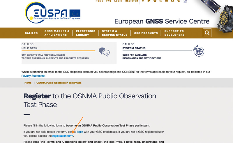 EUSPA registration