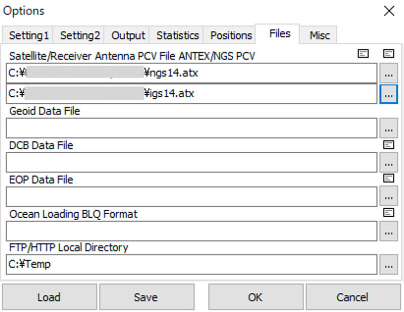 RTKLIB PCV files setting