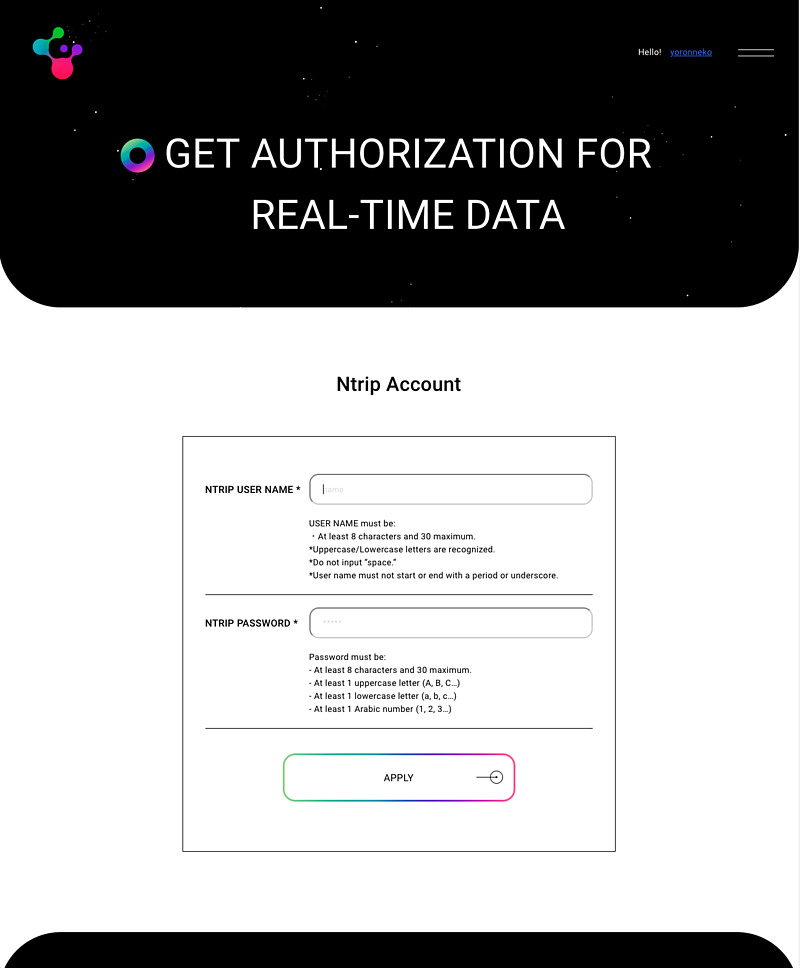 NTRIP account creation on gnss.go.jp