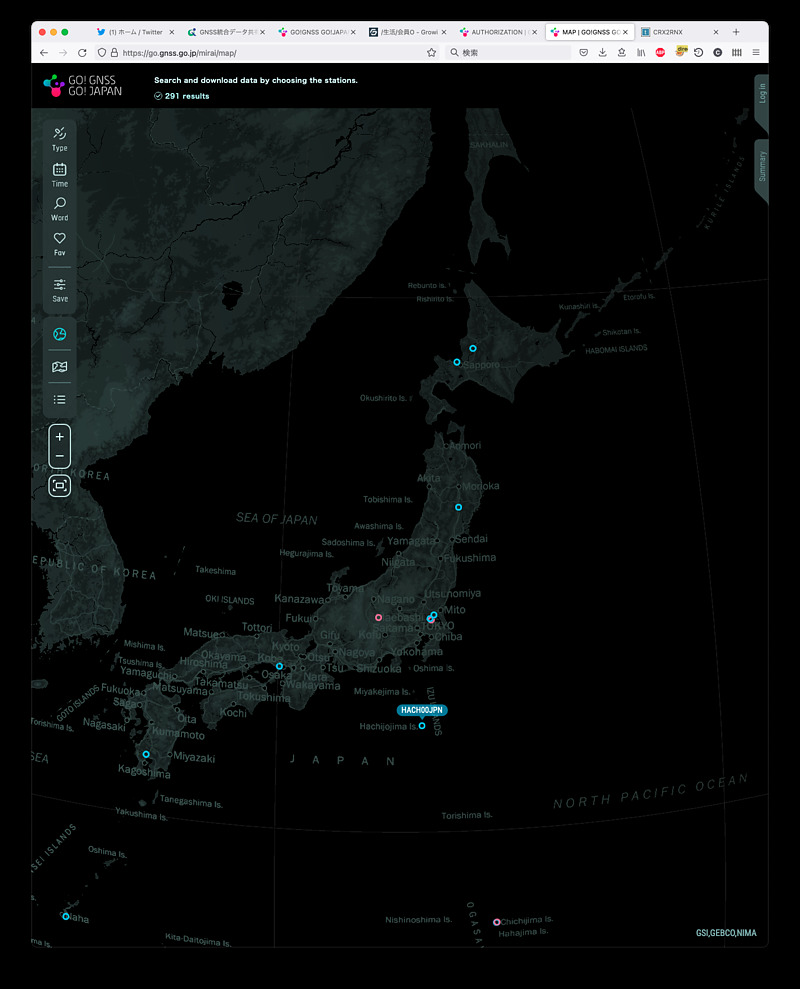 japan map in gnss.go.jp