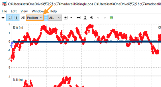 position display in RTKPLOT