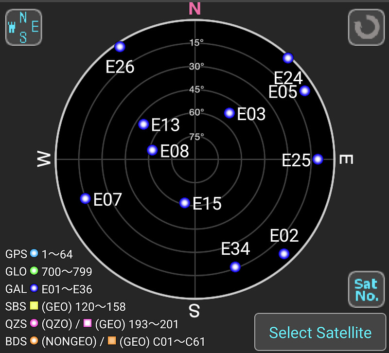 GNSS View Application provided by Cabinet Office, Government of Japan