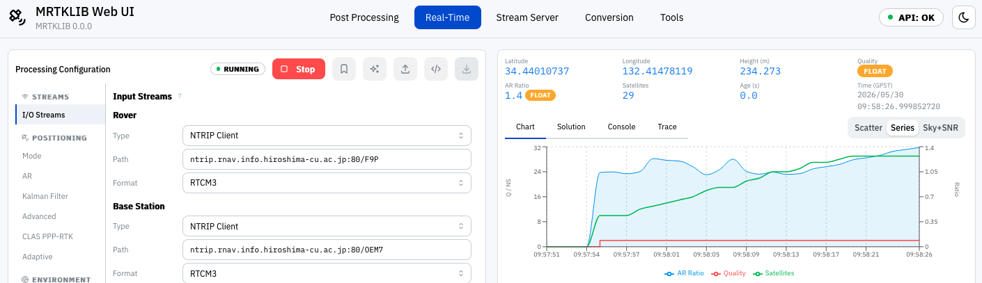 MRTKLIB Web UI