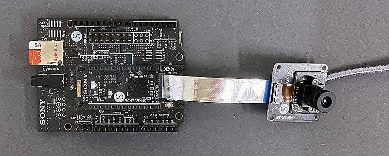 Connection of HDR camera addon board with Spresense main board